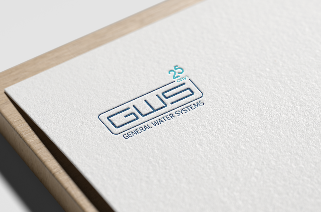 Logotip de GWS General Water Systems commemorant 25 anys d’activitat